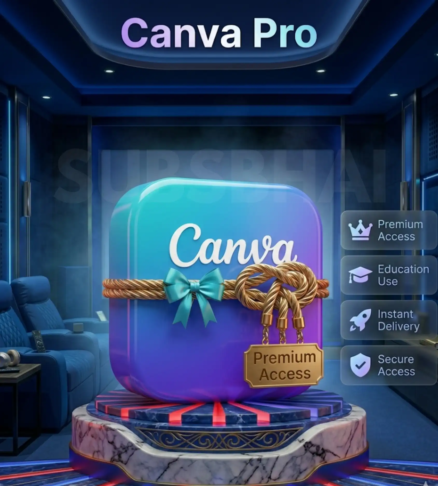 Canva Pro invitation in Bangladesh with premium access from SubsBhai