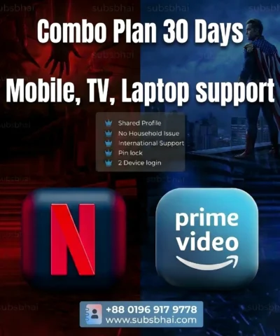 Netflix & Prime Video Elite Combo – 30 Days
