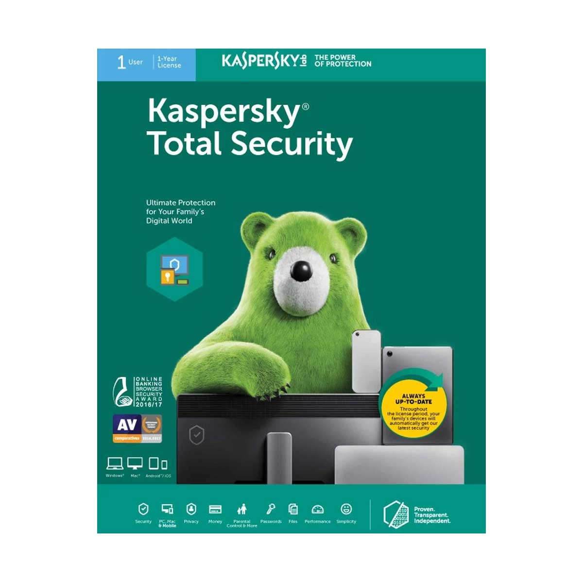 Kaspersky Antivirus For PC/ Windows 1 Year