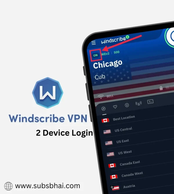 Windscribe Premium VPN Packges [ 1 Screen ]