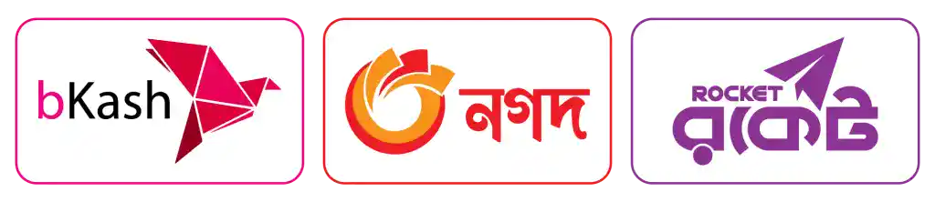Payment Options: Bkash, Nagad, Rocket