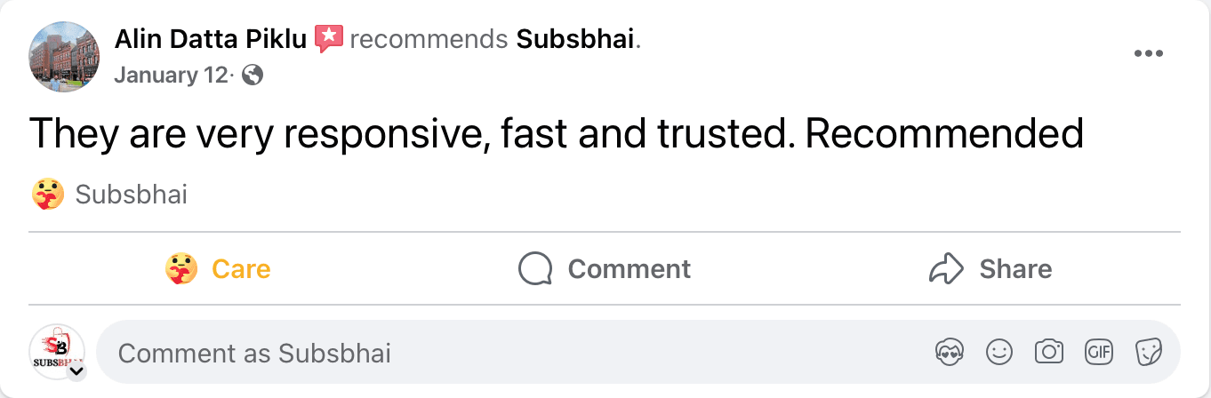 SubsBhai Verified Review 12