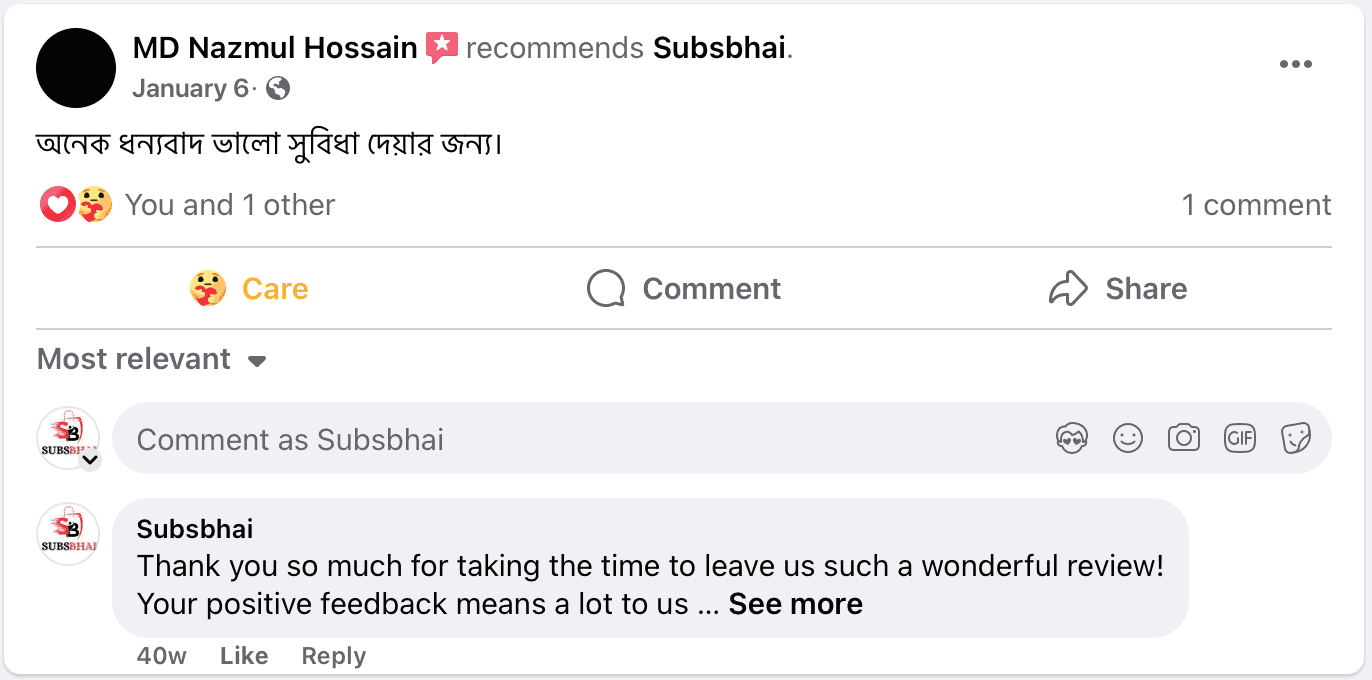 SubsBhai Verified Review 4